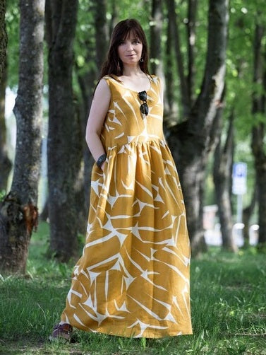 Lininė suknelė moterims